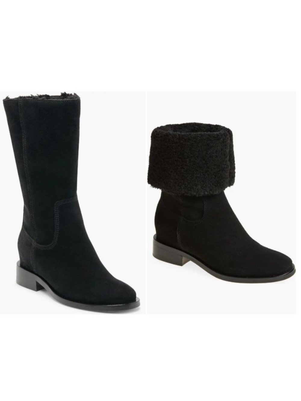 NEW Dolce Vita Kedra H2O Suede Boots Minimalist Contemporary Chic Womens 8